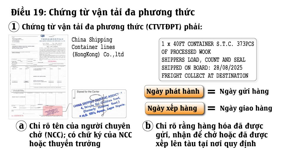Tài liệu UCP 600 Điều 19 Chứng từ vận tải đa phương thức