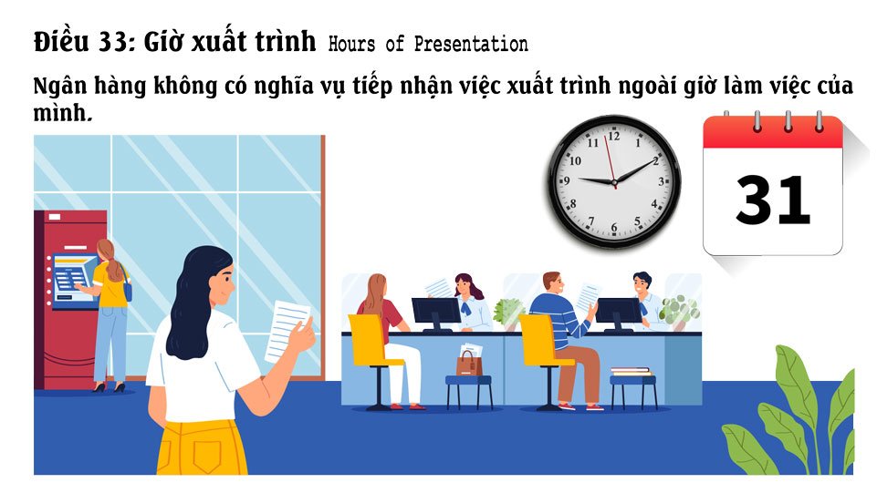 Tài liệu UCP 600 Điều 33 Giờ xuất trình