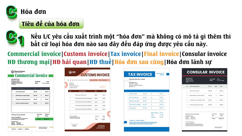 Tài liệu ISBP 745 Phần C Hóa đơn