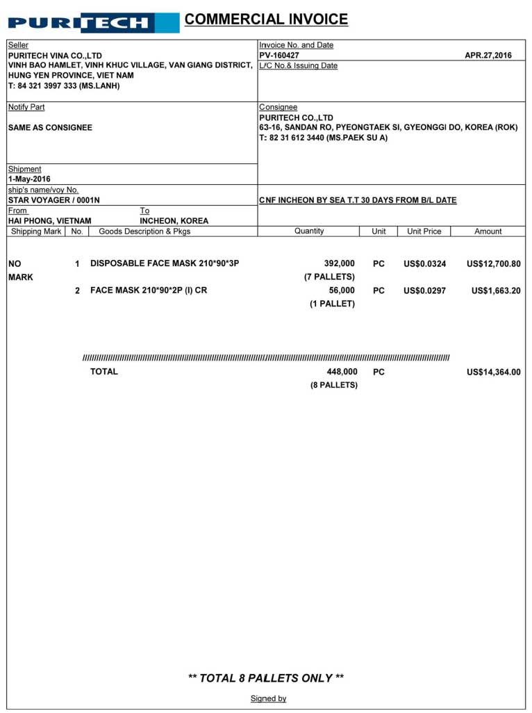 hóa đơn thương mại